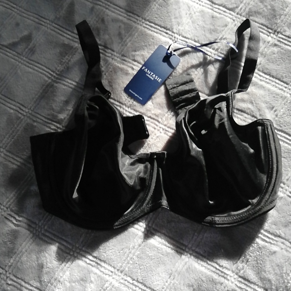 Fantasie Black Balcony Bra 34DDD